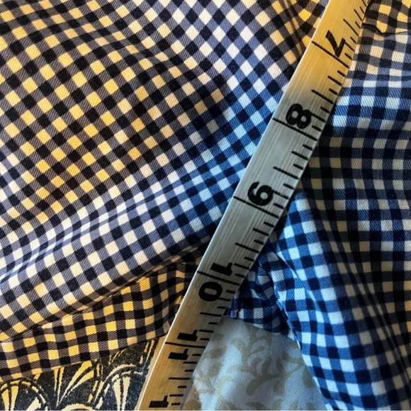 Tommy Hilfiger Navy White Gingham Straight Leg Pants Size 10 - Picture 4 of 7